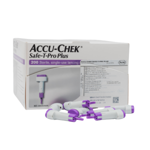 Lancetas Accu-Chek Safe T Pro Plus en caja de 200 unidades,