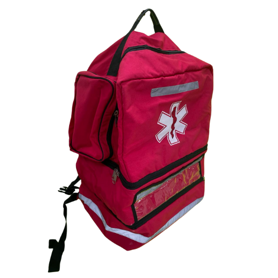 Botiquín tipo mochila roja grande