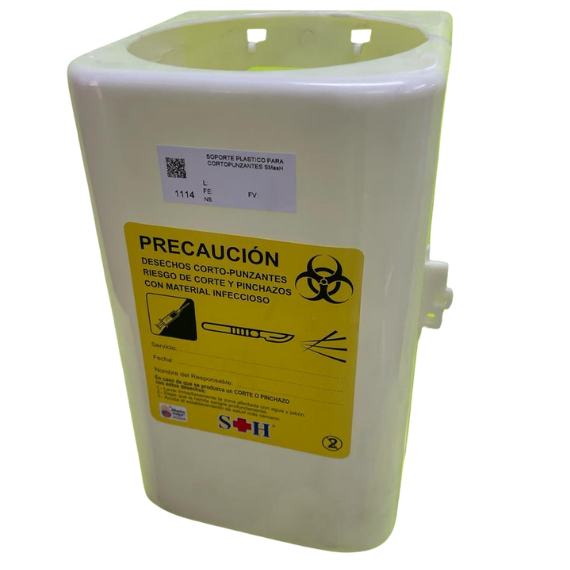 Soporte para cortopunzantes de plástico