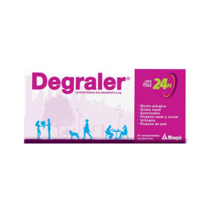 Degraler 5mg, caja con 10 tabletas