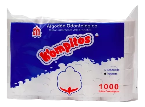 Torundas odontológicas trenzadas Kompitos x 1000 unidades
