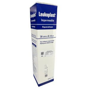 Esparadrapo Impermeable Leukoplast Hospitalario 30cm x 9.14m Segmentado