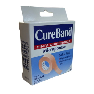 Esparadrapo Microporoso Color Piel CureBand 1/2 Pulgada x 5 Yardas