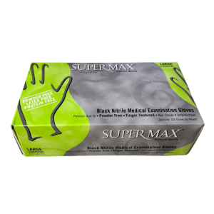 Guante de Nitrilo Negro Menor Gramaje Supermax Talla Large
