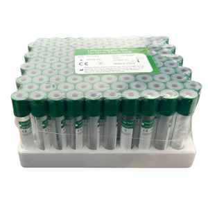 Tubo Plástico Tapa Verde Heparina de Litio 4ml x 100